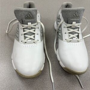 Adidas White and Gray golf shoes